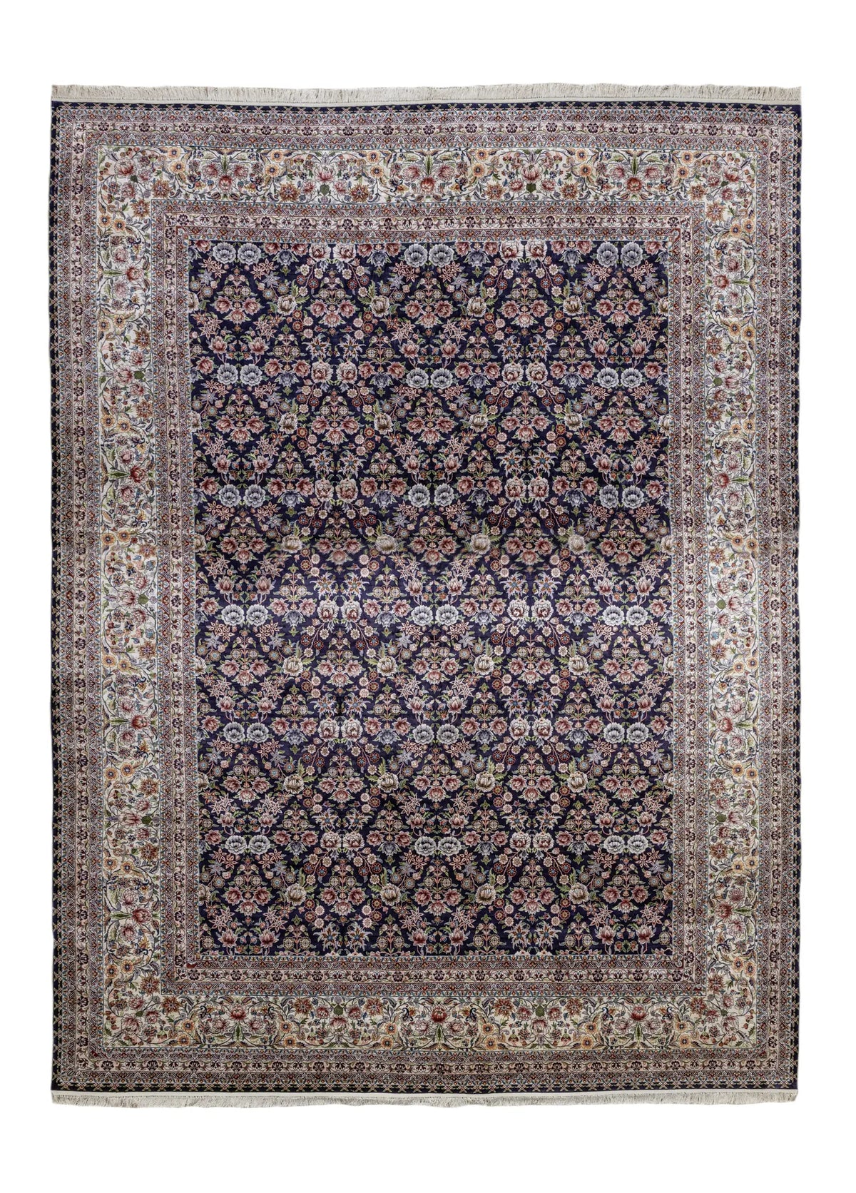 Soho Antiq-Sariya Serpme çiçek Motifli İpek Halı 277x359 Cm-1-roqelvaxirum.shop