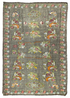 Soho Antiq-Setenay Kanaviçe İşlemeli El Dokuma Yün Kilim 154x221 Cm-Halı-1-roqelvaxirum.shop