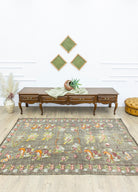 Soho Antiq-Setenay Kanaviçe İşlemeli El Dokuma Yün Kilim 154x221 Cm-Halı-2-roqelvaxirum.shop