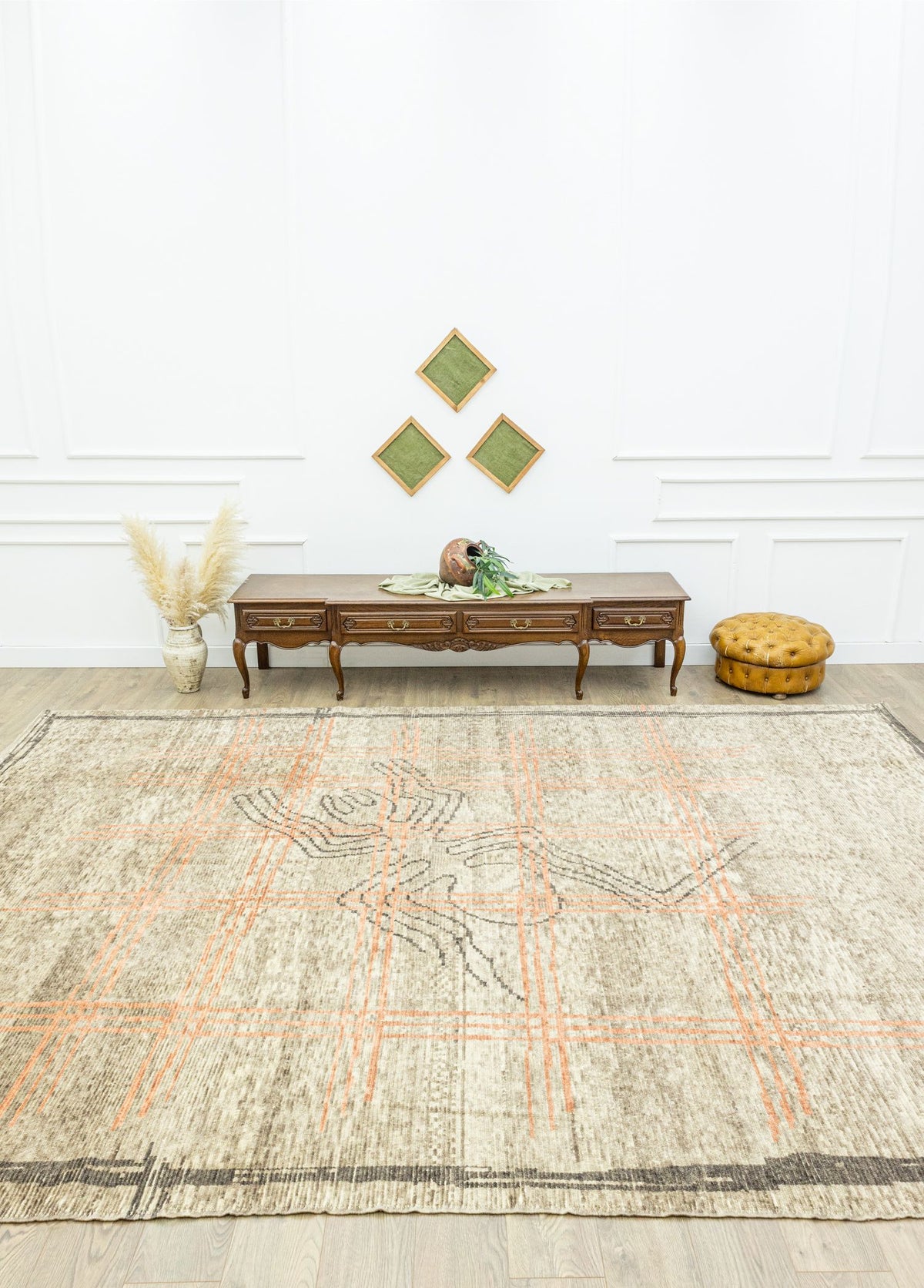 Soho Antiq-Tan Tan Modern Tasarımlı Yün Halı 297x411 Cm-Halı-2-roqelvaxirum.shop
