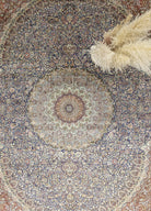 Soho Antiq-Varamin Madalyon Desenli İpek Halı 305x414 Cm-3-roqelvaxirum.shop