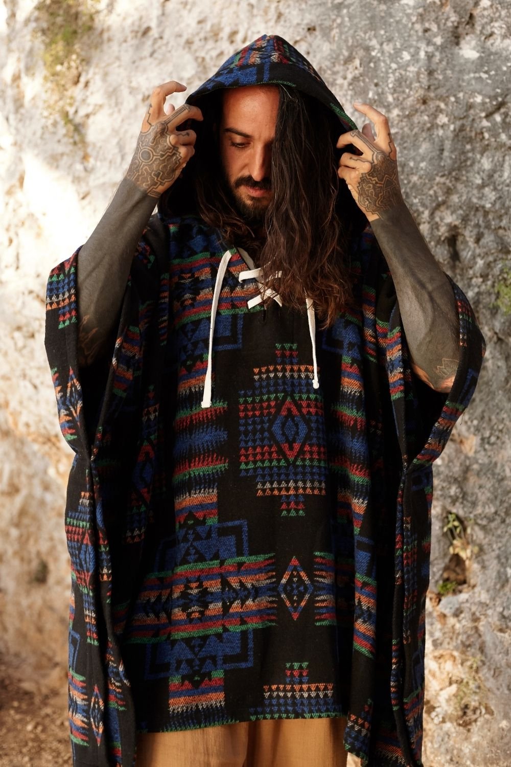 Soluna-Ocean Hooded Poncho-Panço-1-roqelvaxirum.shop