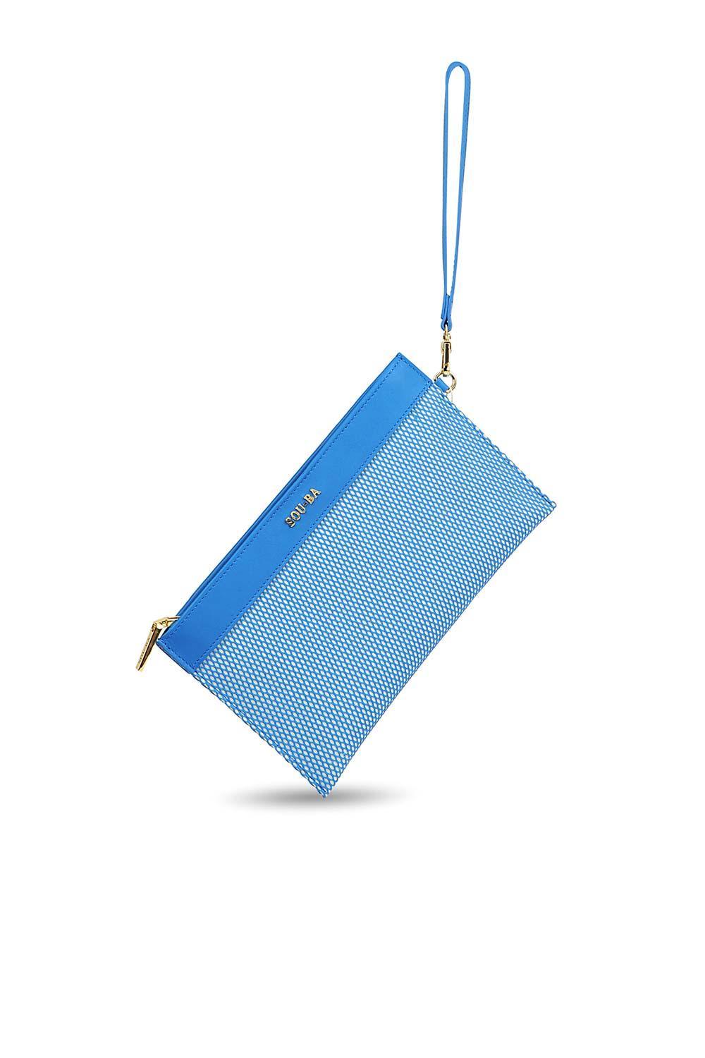Sou-Ba-File Clutch - Mavi-Omuz Çantası-2-roqelvaxirum.shop