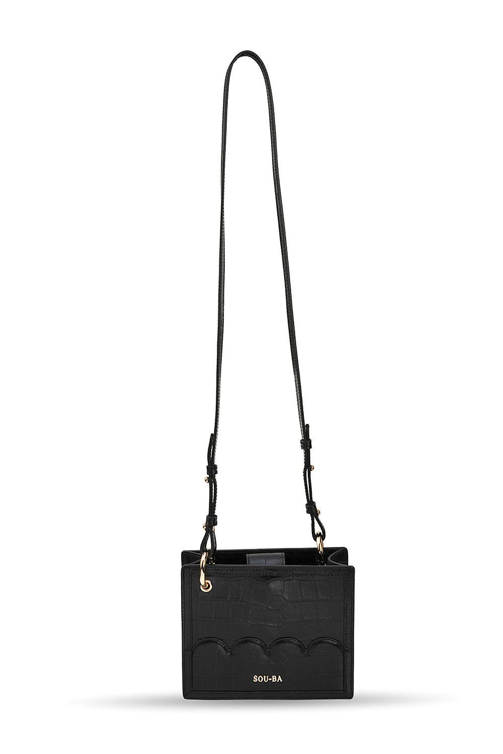 Sou-Ba-Mini Boxy Siyah-Omuz Çantası-1-roqelvaxirum.shop