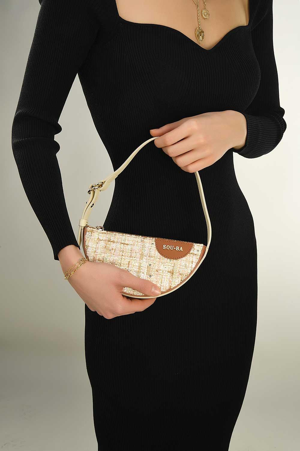 Sou-Ba-Mini Eva - Cream-Omuz Çantası-5-roqelvaxirum.shop
