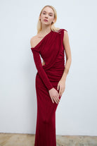 Studio Norn-Arven Cut Out Detaylı & Büzgülü Maksi Elbise-Elbise-2-roqelvaxirum.shop