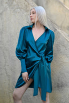 Studio Norn-Britta Saten Anvelop Elbise-Elbise-2-roqelvaxirum.shop