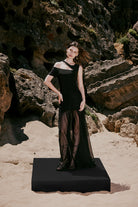 Stilla Ruched & Tulle Maxi Dress - 1