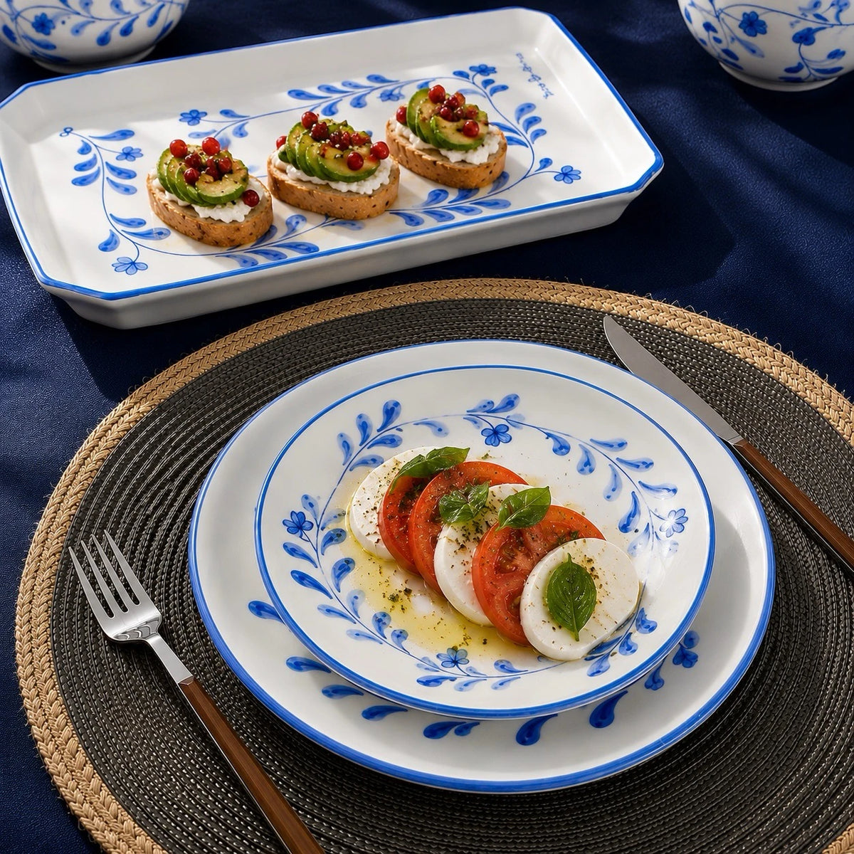 Tatlı Tabağı Mavi Beyaz