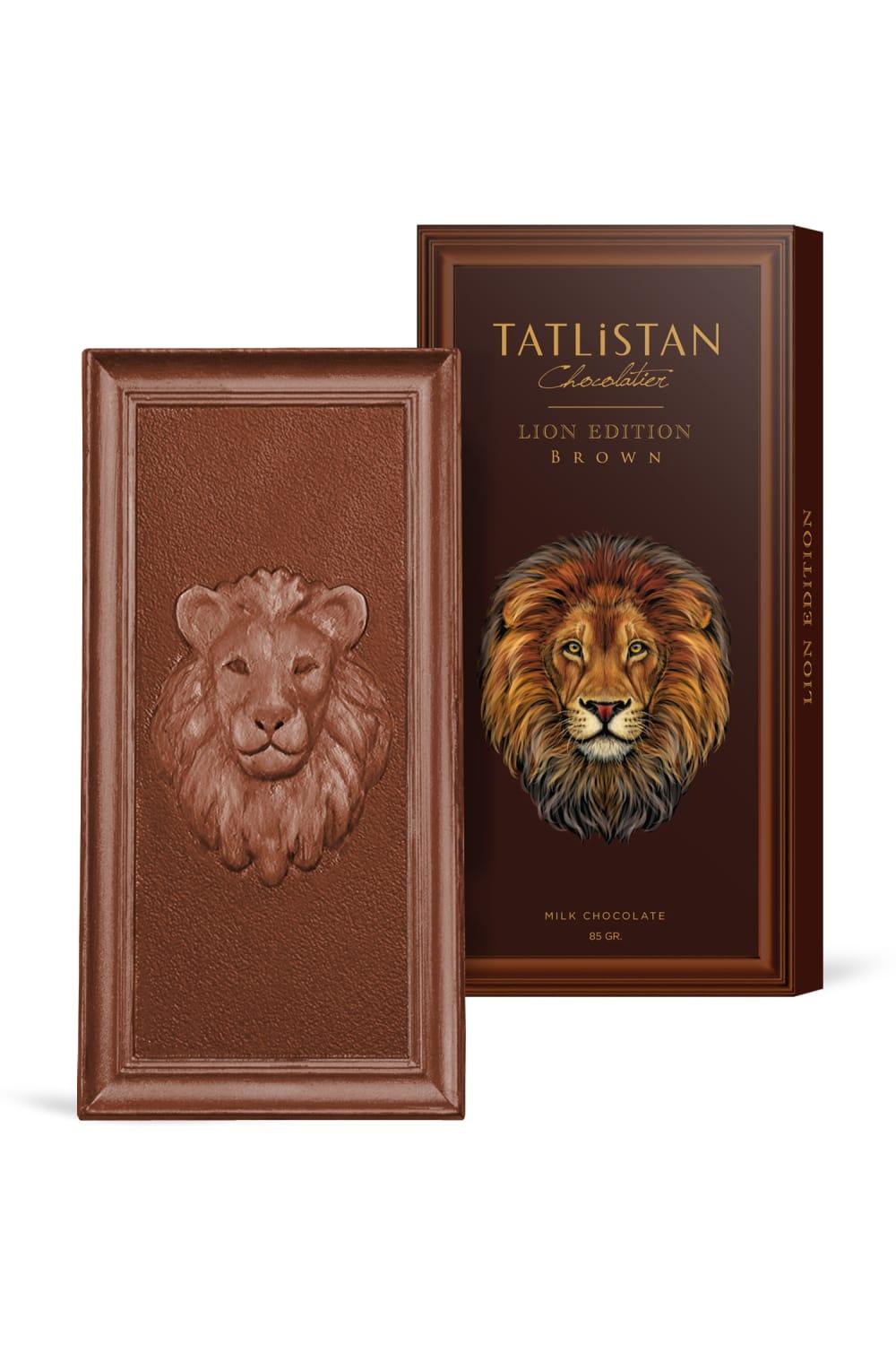 Tatlistan-Aslan Figürlü Sütlü Tablet Çikolata - Çerçeve Serisi-Çikolata-1-roqelvaxirum.shop