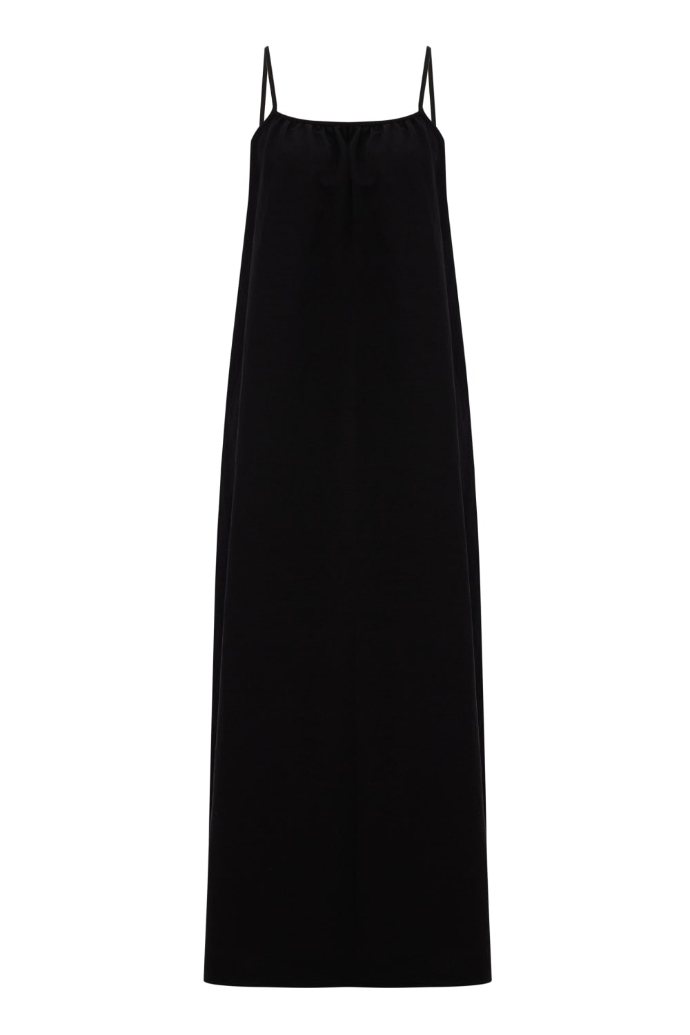The Handloom-Bliss Flow Maxi Dress Black-Elbise-9-roqelvaxirum.shop