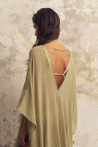 The Handloom-Bodrum Ties Kaftan Khaki Green-Kaftan-5-roqelvaxirum.shop