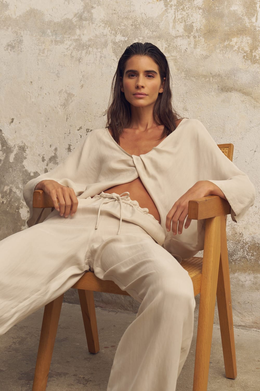 The Handloom-Lucid Knot Top Sand-Gömlek-6-roqelvaxirum.shop