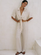 The Handloom-Lucid Tie Shirt Sand-Gömlek-2-roqelvaxirum.shop