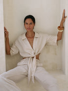 The Handloom-Lucid Tie Shirt Sand-Gömlek-3-roqelvaxirum.shop