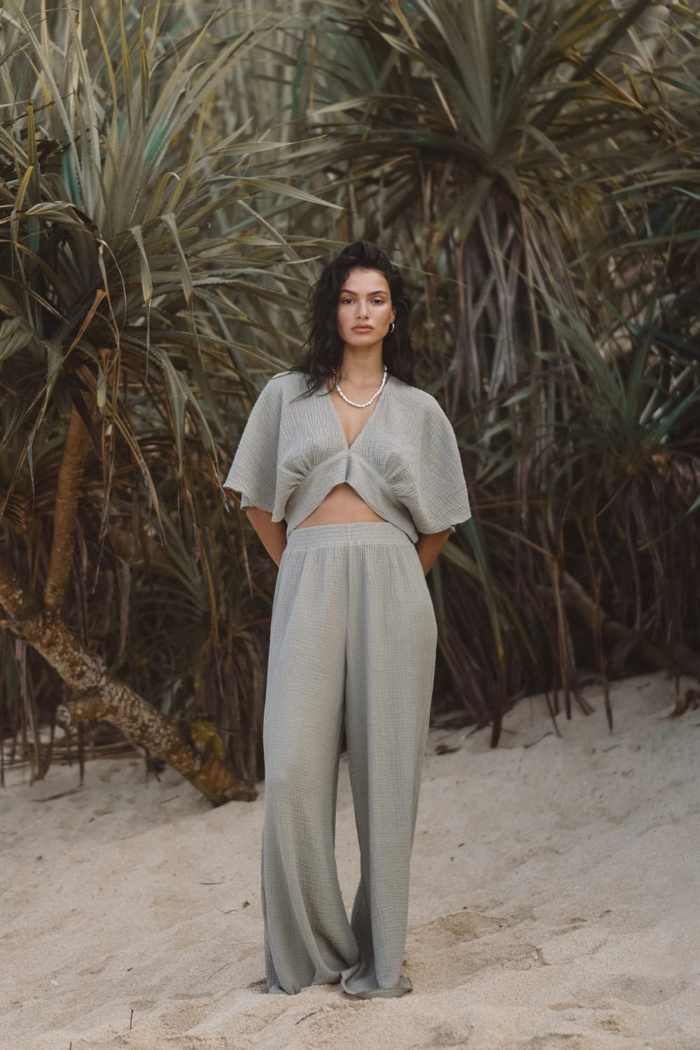The Handloom-Mare Top Khaki Green-Top-1-roqelvaxirum.shop
