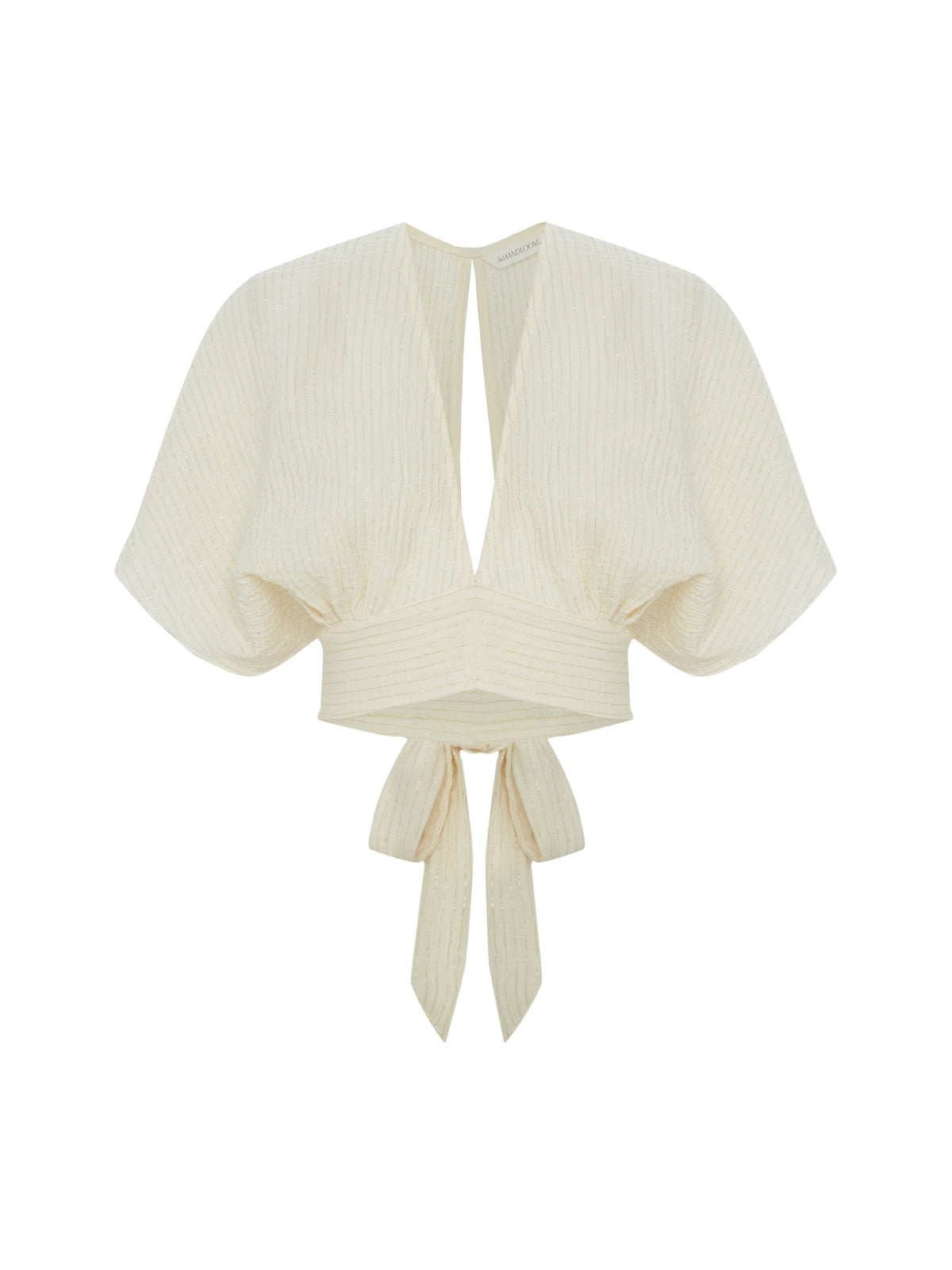 Mare Top - Natural With Gold Stripes