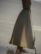 The Handloom-Muse Braided Straps Dress Khaki Green-Elbise-8-roqelvaxirum.shop