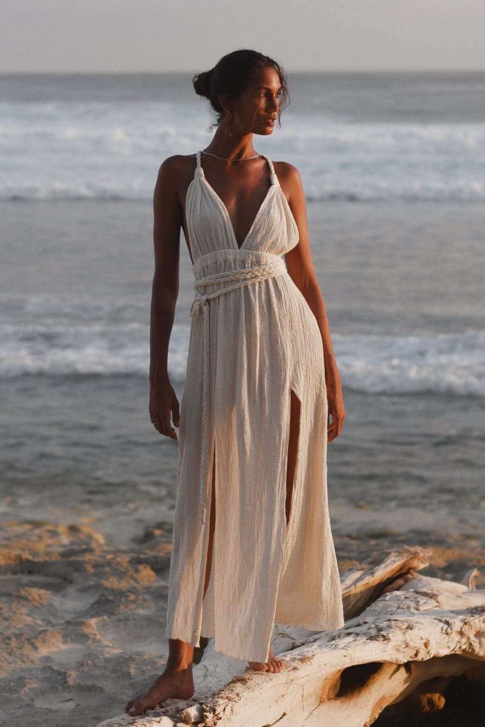 The Handloom-Muse Braided Straps Dress Natural-Elbise-2-roqelvaxirum.shop