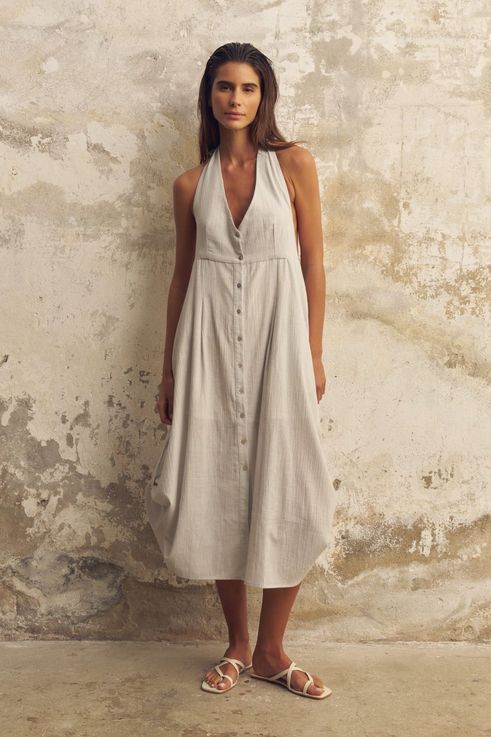 The Handloom-Sahara Sun Maxi Dress Baby Blue-Elbise-3-roqelvaxirum.shop