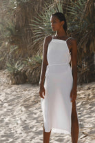 The Handloom-Siesta Dress White-Elbise-1-roqelvaxirum.shop