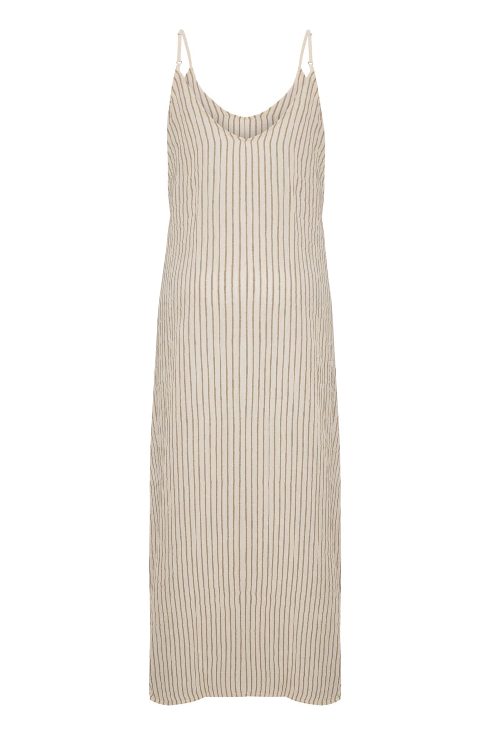 The Handloom-Yaz Dress Khaki Green Stripes-Elbise-7-roqelvaxirum.shop
