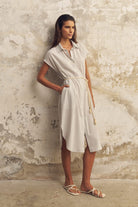 The Handloom-Zaya Shirt Dress Baby Blue-Elbise-2-roqelvaxirum.shop