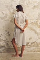 The Handloom-Zaya Shirt Dress Baby Blue-Elbise-3-roqelvaxirum.shop