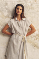 The Handloom-Zaya Shirt Dress Baby Blue-Elbise-5-roqelvaxirum.shop