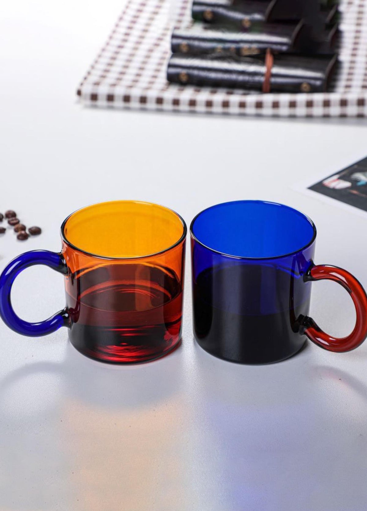 Renkli Cam Kupa Amber 250 Ml