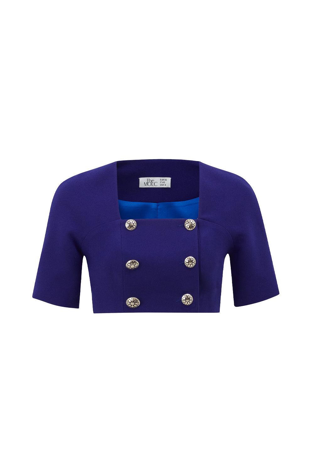 The Molc-Gloria Üst Gece Mavisi-Bluz-1-roqelvaxirum.shop