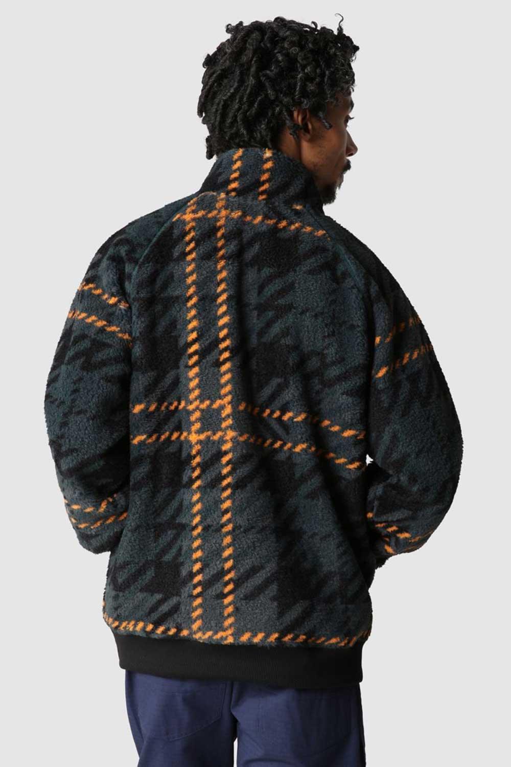 The North Face-Men Printed Ridge Fleece Quarter Zip-Sweatshirts & Hoodies-2-roqelvaxirum.shop