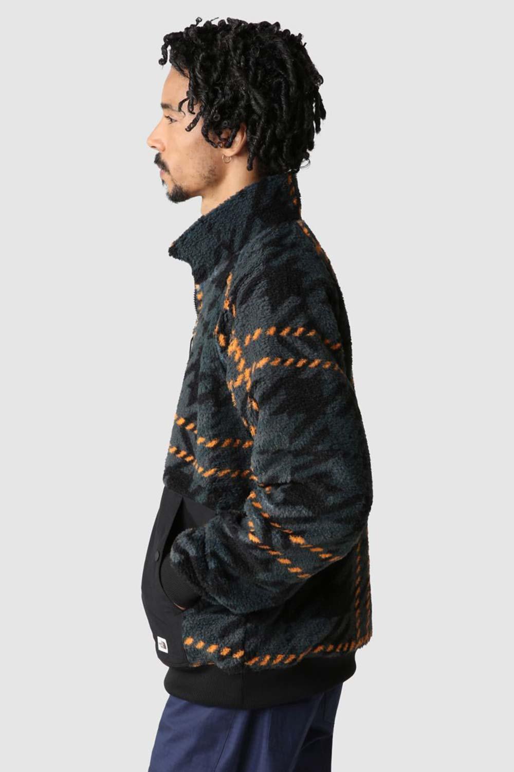 The North Face-Men Printed Ridge Fleece Quarter Zip-Sweatshirts & Hoodies-3-roqelvaxirum.shop