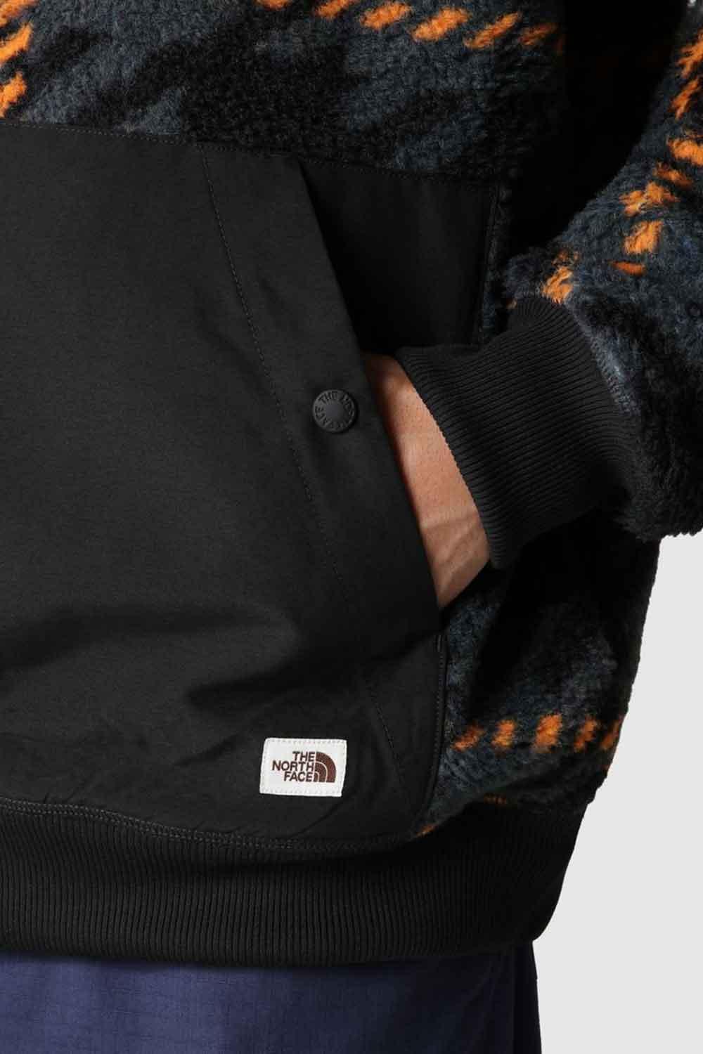 The North Face-Men Printed Ridge Fleece Quarter Zip-Sweatshirts & Hoodies-5-roqelvaxirum.shop