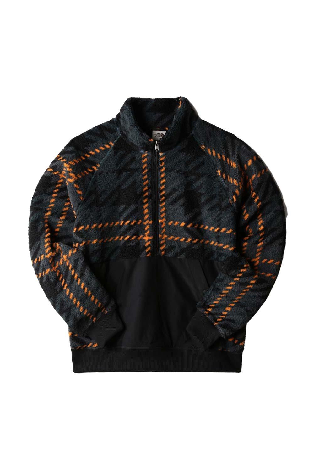 The North Face-Men Printed Ridge Fleece Quarter Zip-Sweatshirts & Hoodies-7-roqelvaxirum.shop