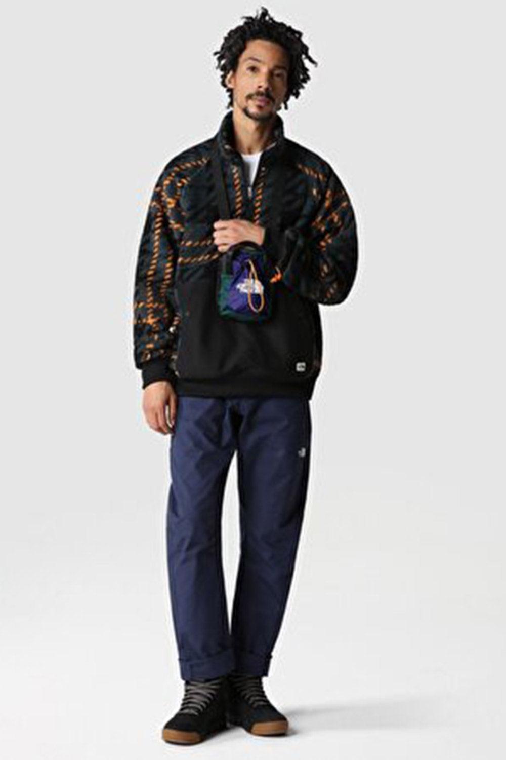 The North Face-Men Printed Ridge Fleece Quarter Zip-Sweatshirts & Hoodies-9-roqelvaxirum.shop