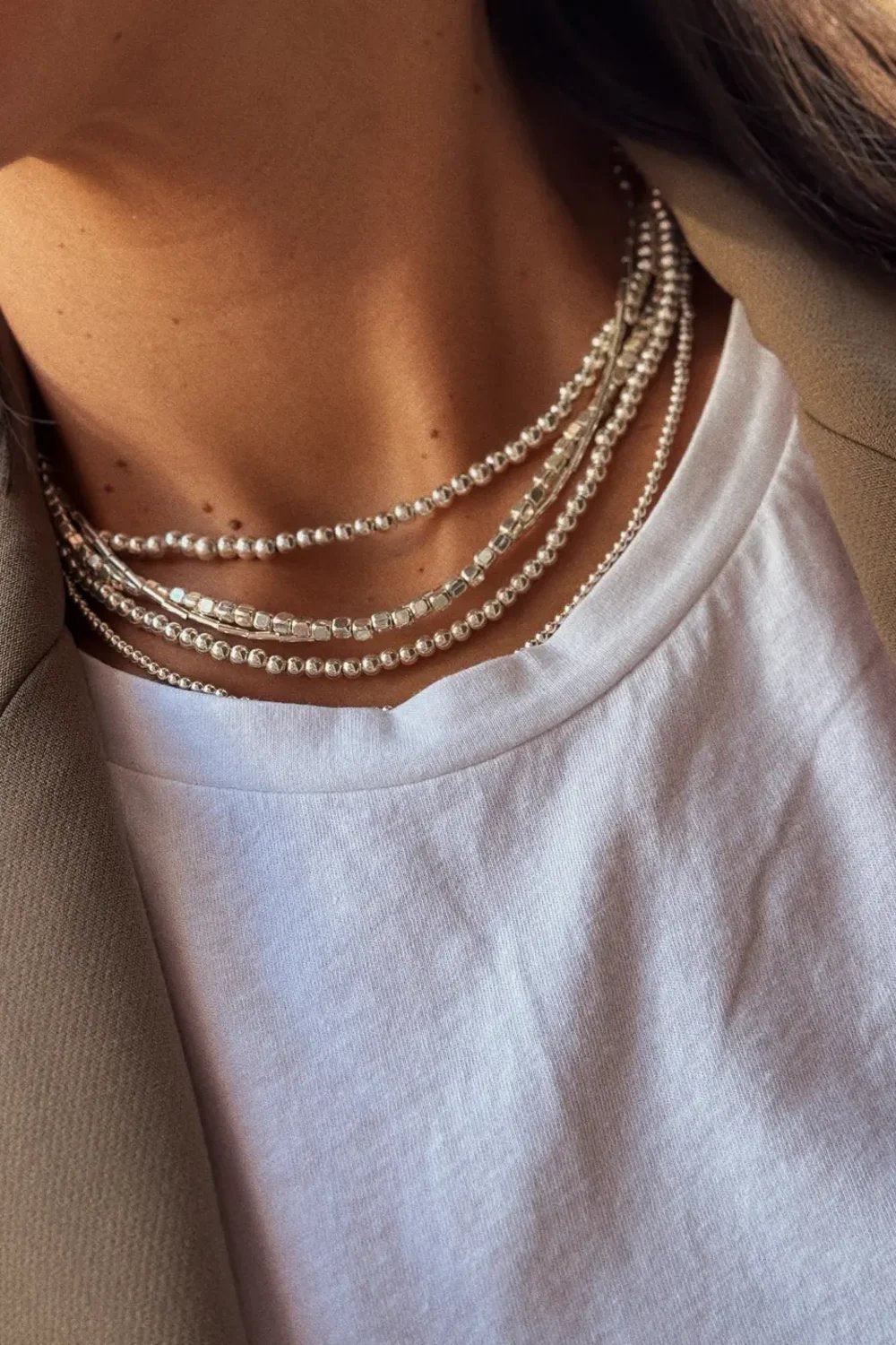 The Pheia-5'li Set - Top Top Kolye | 925 Ayar Gümüş-Kolye-1-roqelvaxirum.shop
