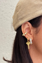 The Pheia-Good Luck Anahtar Halka Küpe | 925 Ayar Gümüş-Küpe-2-roqelvaxirum.shop
