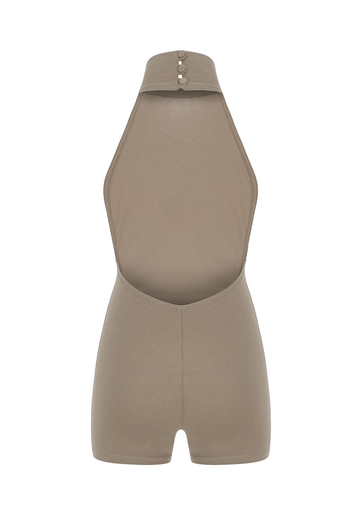 Tiny-Açık Kahverengi Boğazlı Sırt Dekolteli Şort Bodysuit-Bodysuit-7-roqelvaxirum.shop