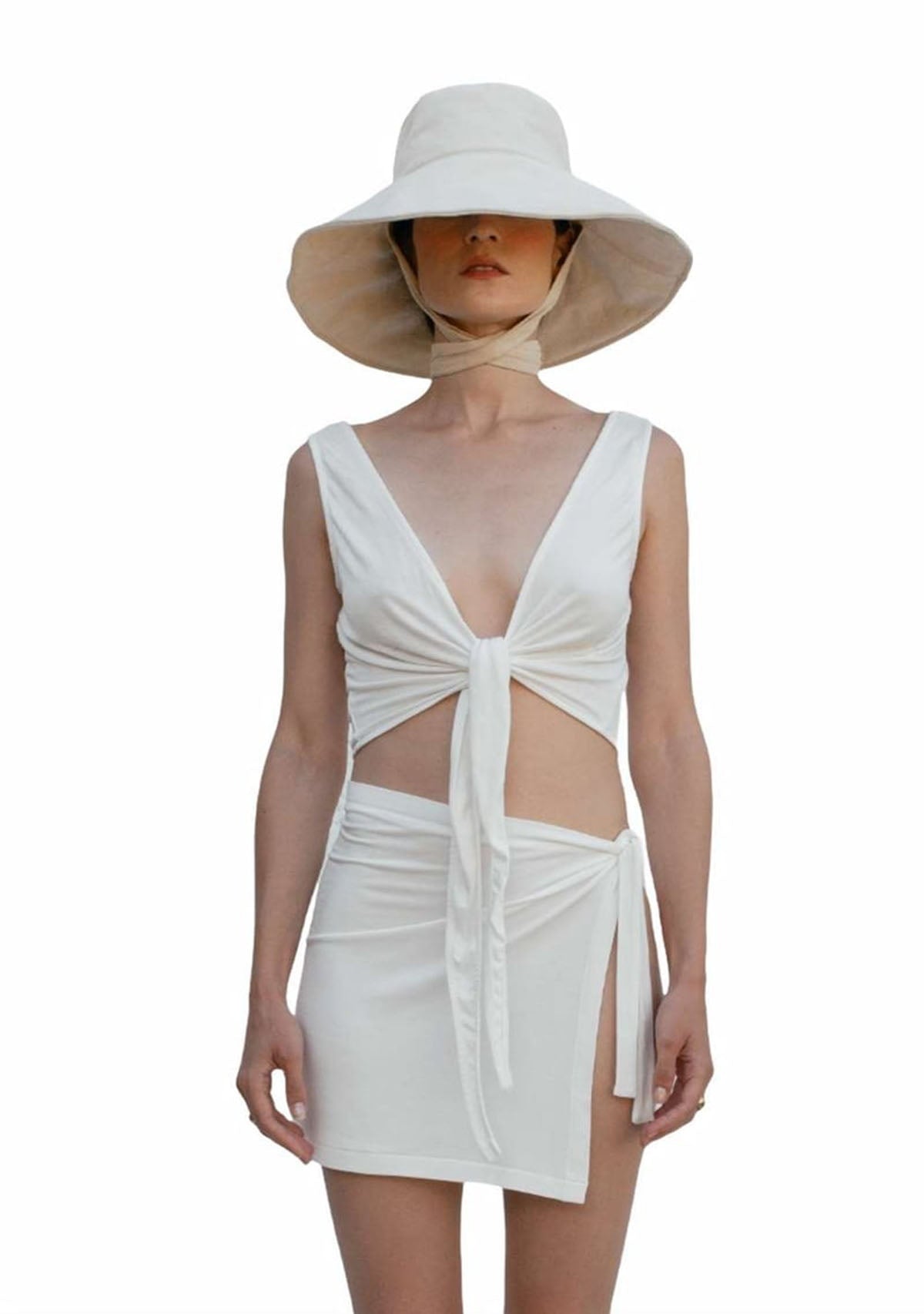 Tiny-Bağlamalı Sıfır Kol Beyaz Bluz-Bluz-1-roqelvaxirum.shop