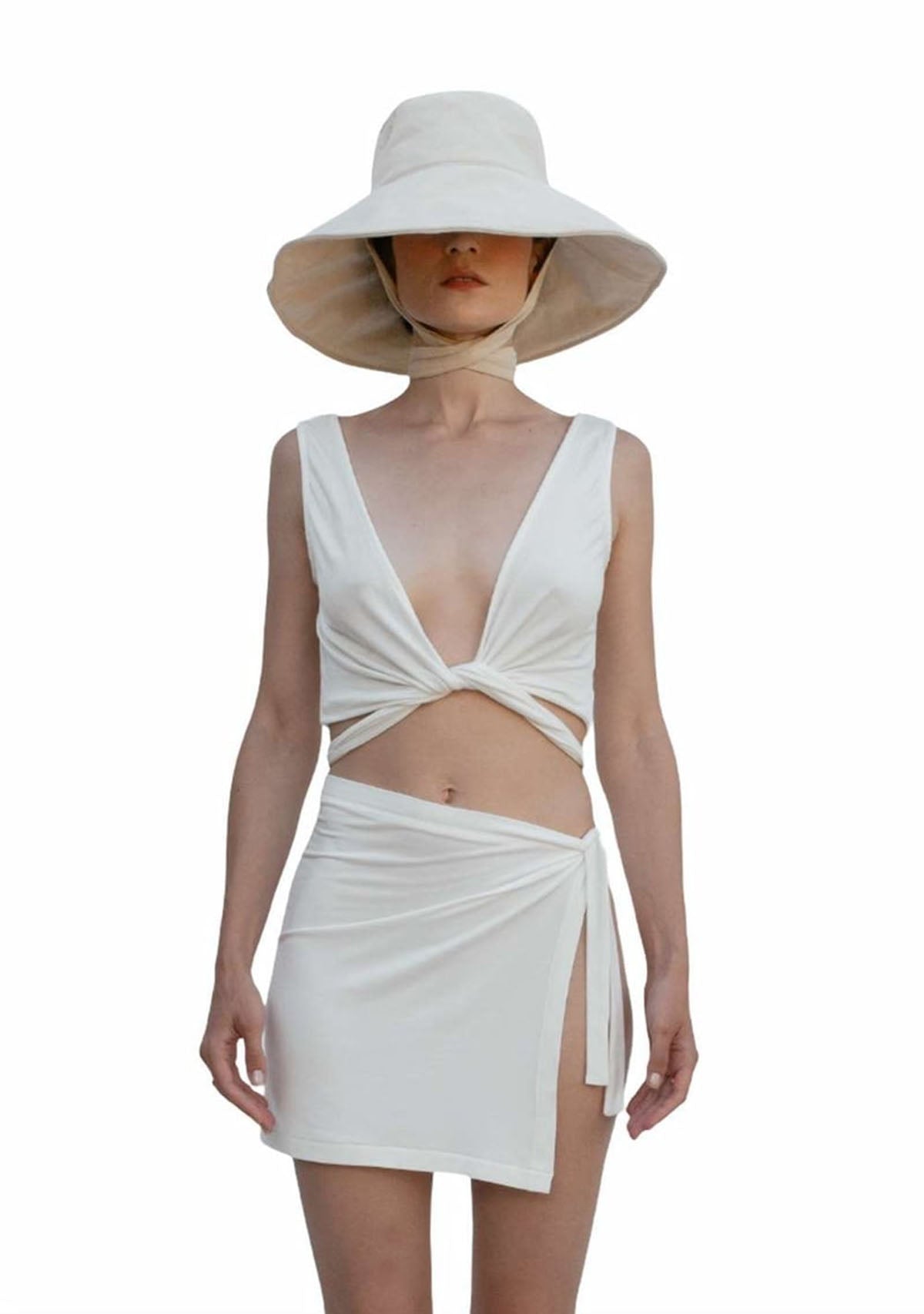 Tiny-Bağlamalı Sıfır Kol Beyaz Bluz-Bluz-3-roqelvaxirum.shop