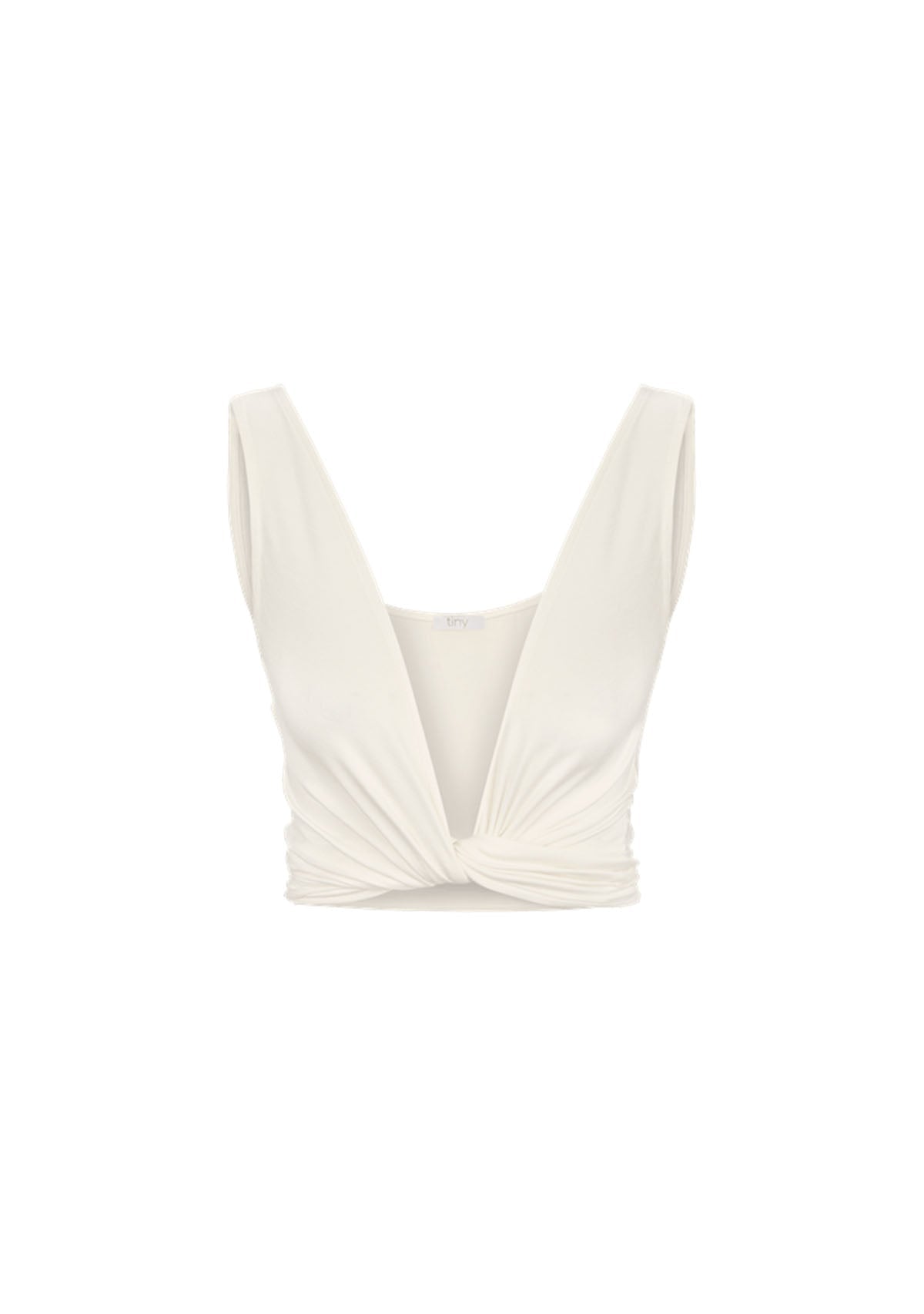 Tiny-Bağlamalı Sıfır Kol Beyaz Bluz-Bluz-5-roqelvaxirum.shop