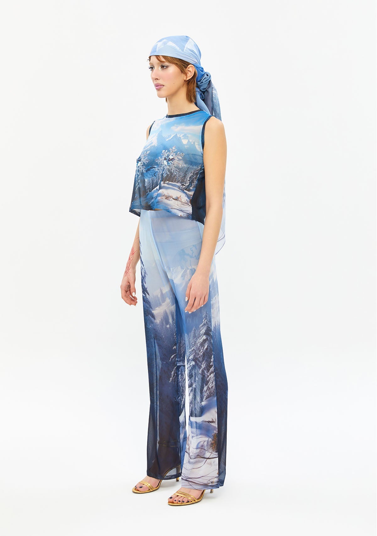 Tiny-Baskılı Transparan Mavi Pantolon-Pantolon-5-roqelvaxirum.shop