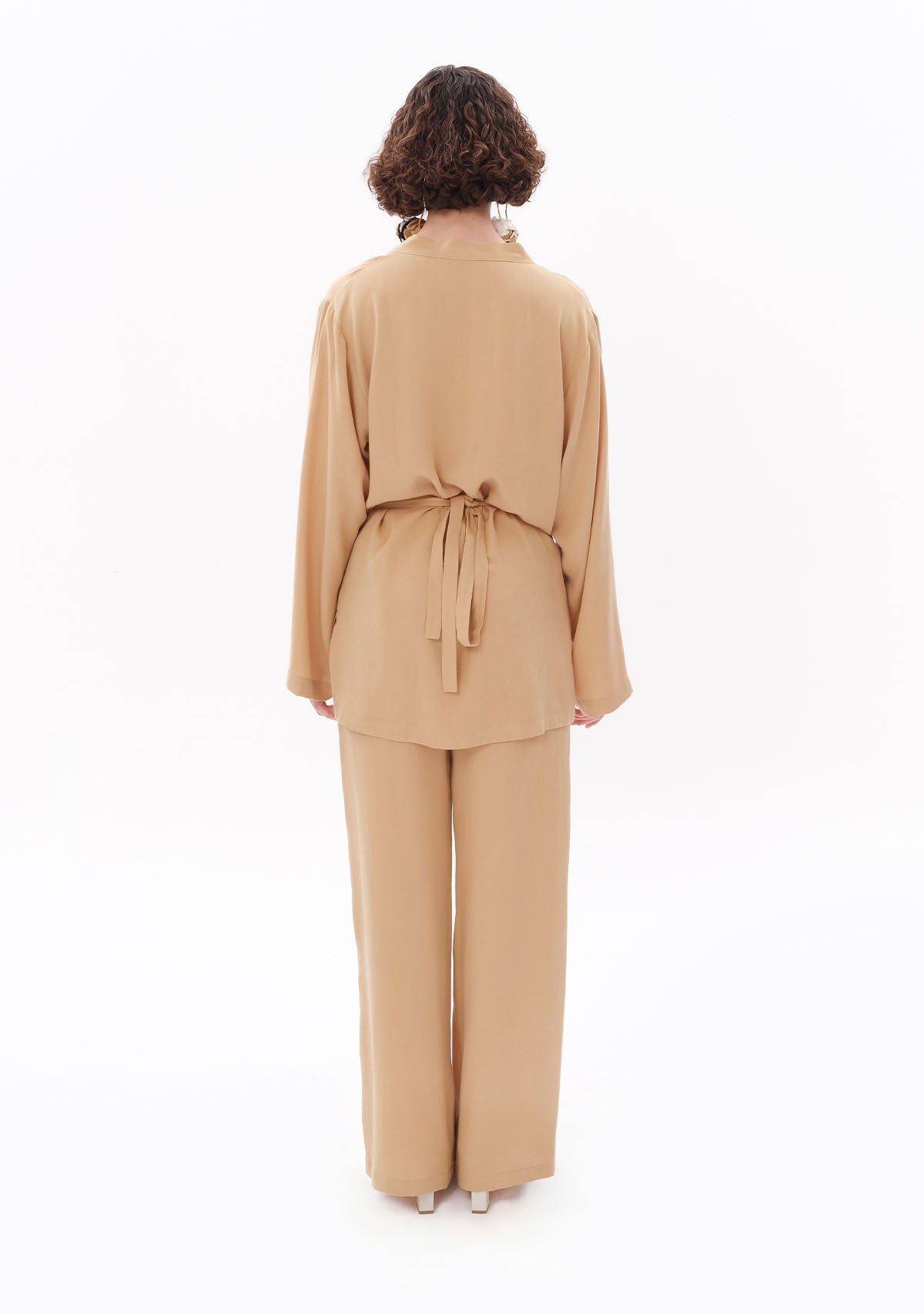 Tiny-Bej Tencel™ Bağlamalı Gömlek-Gömlek-2-roqelvaxirum.shop