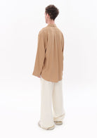 Tiny-Bej Tencel™ Oversize Gömlek-Gömlek-3-roqelvaxirum.shop