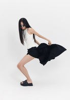 Tiny-Beli Kemerli Siyah Pileli Etek Aksesuar-Etek-2-roqelvaxirum.shop