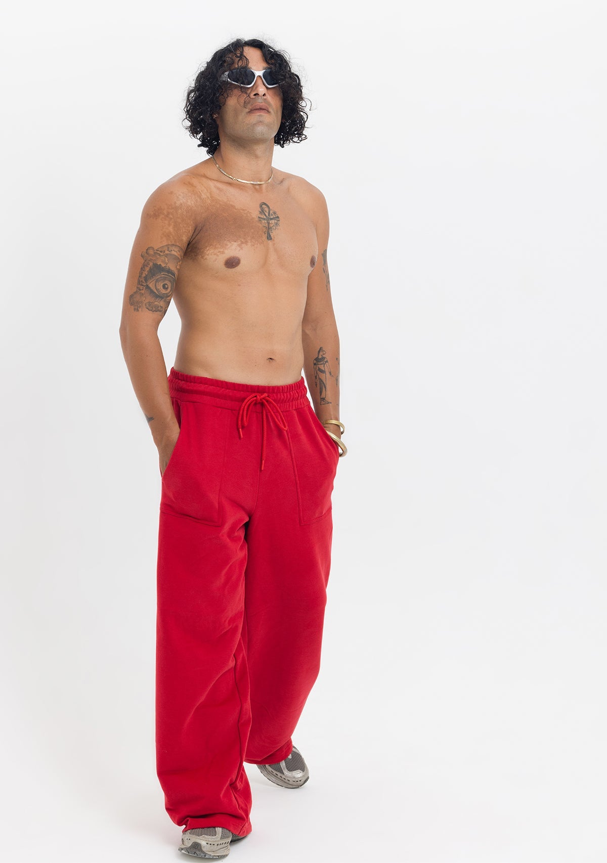 Tiny-Beli Lastikli Rahat Kesim Kırmızı Eşofman Altı-Eşofman-4-roqelvaxirum.shop