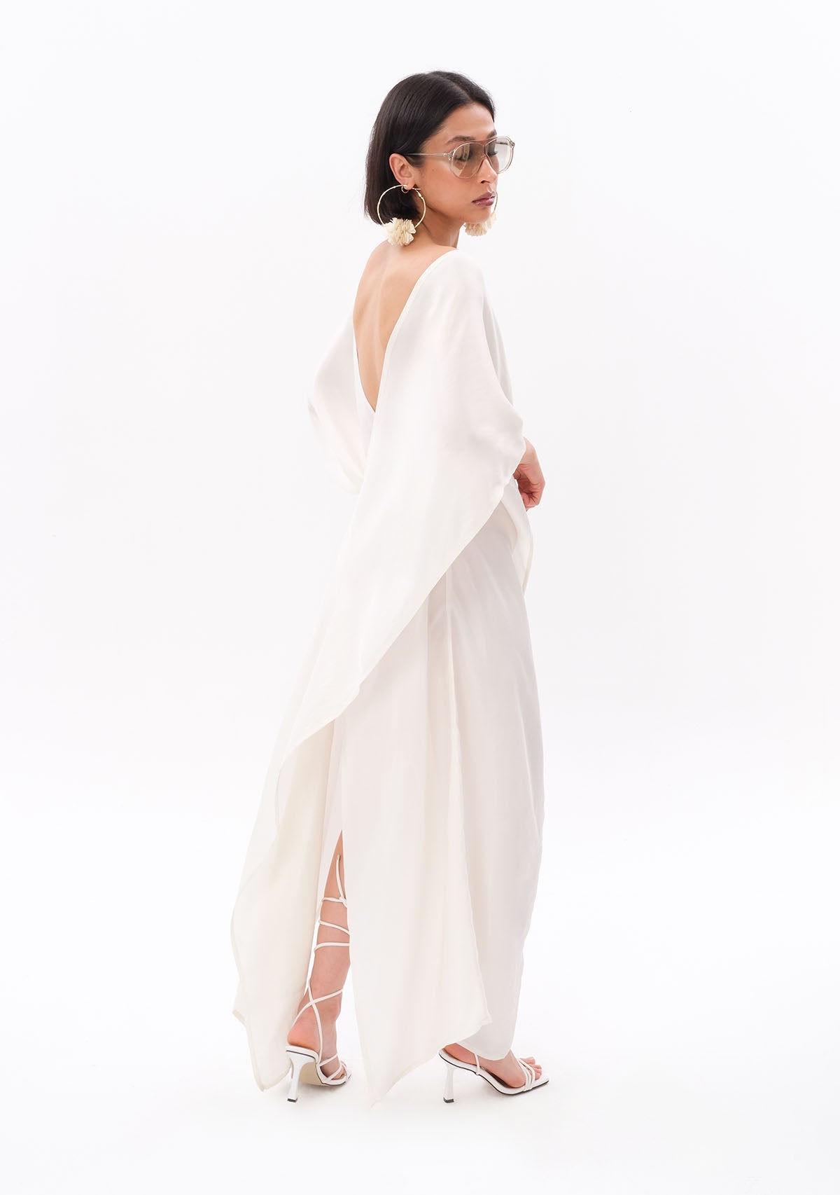 Tiny-Beyaz Luxe Tencel™ Elbise-Elbise-3-roqelvaxirum.shop