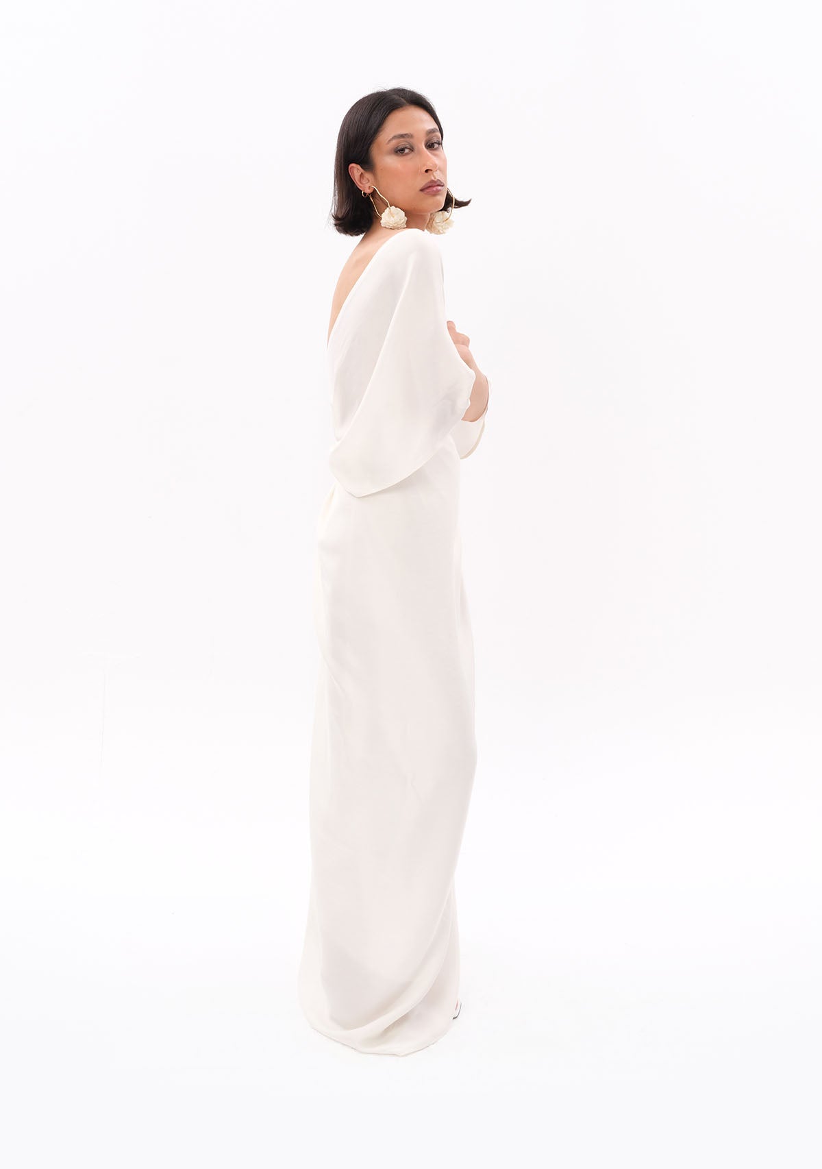Tiny-Beyaz Luxe Tencel™ Elbise-Elbise-5-roqelvaxirum.shop