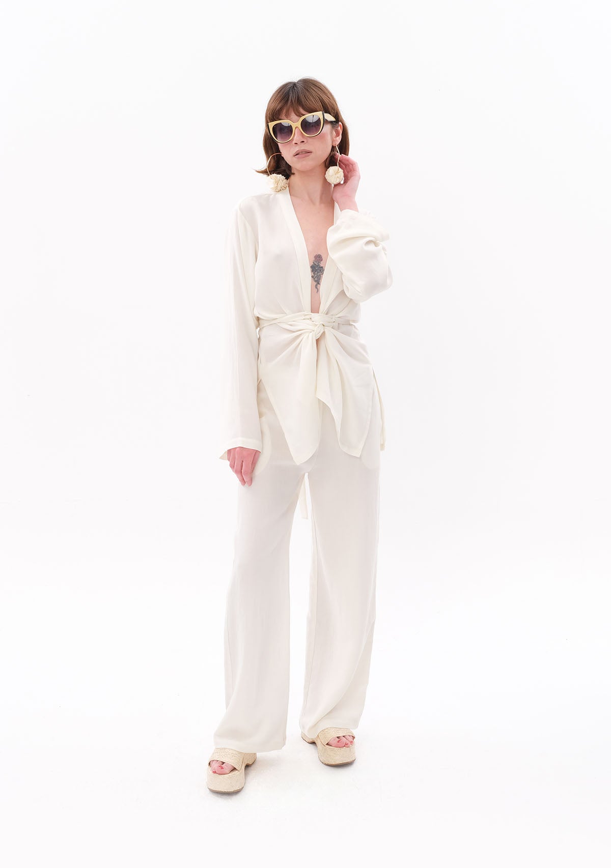 Tiny-Beyaz Tencel™ Bağlamalı Gömlek-Gömlek-4-roqelvaxirum.shop